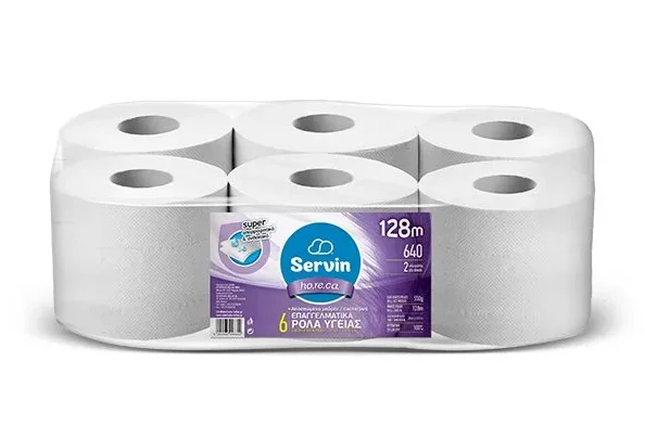 ΧΑΡΤΙ ΥΓΕΙΑΣ SERVIN 6 x 550gr ΜΕ ΑΠΟΣΠΩΜΕΝΟ ΜΑΔΡΕΝ