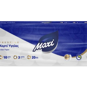 ΧΑΡΤΙ ΥΓΕΙΑΣ MAXI PRESTIGE 10ΤΕΜ x 90gr 3ΦΥΛΛΑ