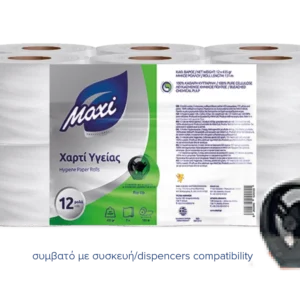 ΧΑΡΤΙ ΥΓΕΙΑΣ MAXI ΣΕΤ-12 Χ 450 ΧΩΡΙΣ ΠΕΡΦΟΡΑΖ